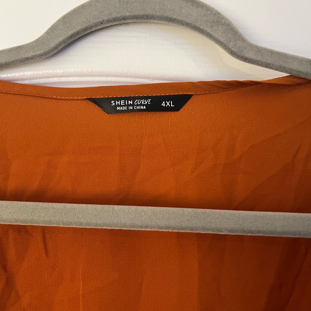 Shein V-Neck Blouse with Cinched Waist - Picture 4 of 4